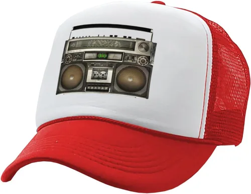 Vista 3 de The Goozler Retro Boombox Vintage Music 70's 80's 90's Dj Festival Old School Estilo Clásico Ajustable Snapback Trucker Hat