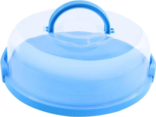 Vista 3 de Portabebés portátil de 12 pulgadas con tapa y magdalenas, tarta de galletas, para bodas, fiestas, baby shower, fiestas de Navidad (azul)