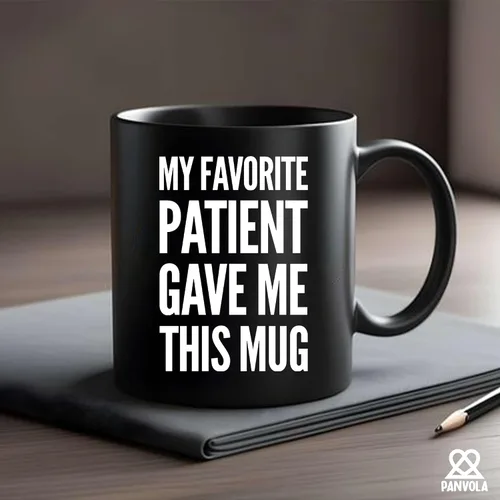 Vista 5 de Taza de cerámica con texto en inglés My Favorite Patient Gave Me This para el doctor de familia, regalo de agradecimiento para enfermera, doctorado