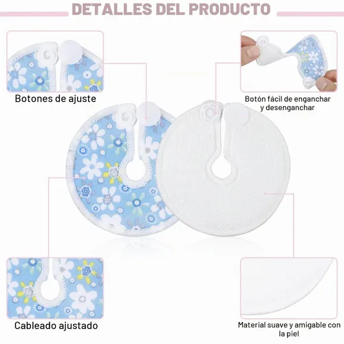 Vista 3 de 32 fundas para botones de tubo G, almohadillas de algodón para apoyo de alimentación, suministros de algodón reutilizables, fundas suaves