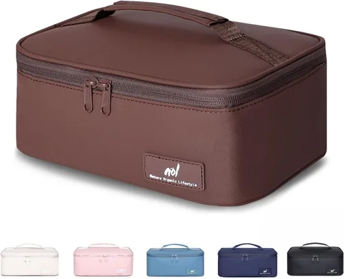 Vista 17 de NOL Natural Organic Lifestyle Bolsa de almuerzo pequeña Mini lonchera Bolsa de almuerzo aislada para hombres/mujeres A prueba de fugas Bolsa térmica