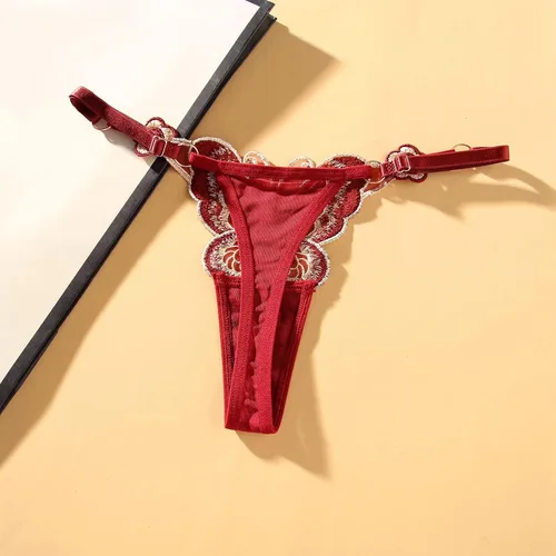 Vista 4 de CJHDYM Ropa interior sexy para mujer, tanga para niñas, tangas de mariposa, ropa interior para mujer