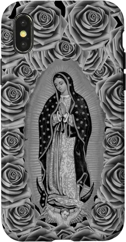 Vista 5 de Funda para iPhone 14 Pro Max Our Lady Virgen De Guadalupe Virgen María Floral