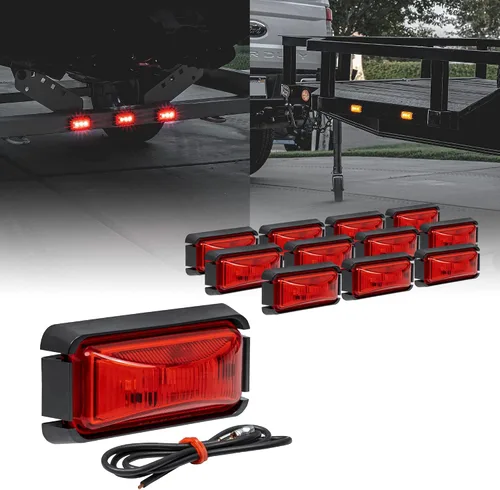 Vista 17 de TRUE MODS Luz de marcador LED ámbar de 2.5 pulgadas con bisel negro [DOT FMVSS 108] [SAE P2PC] [montaje superficial] [impermeable IP67] Luces