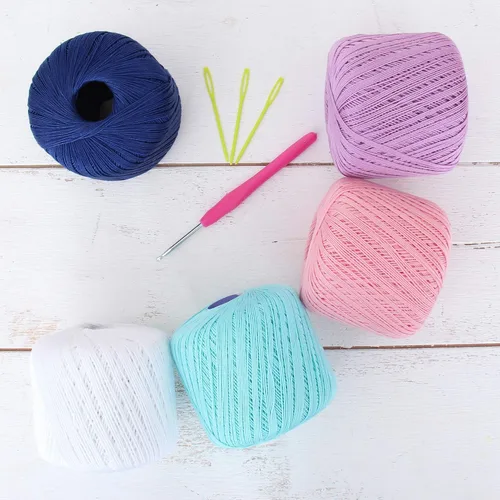 Vista 15 de ThreadArt - Hilo de ganchillo 100% algodón, tamaño 10, cinco bolas de 1.76 oz