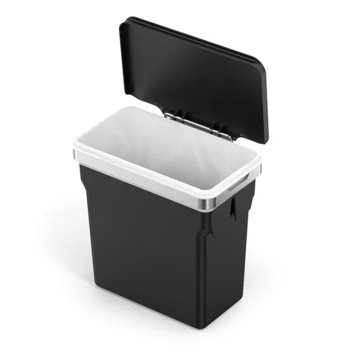 Vista 4 de simplehuman, cesto de residuos para gabinete, marco de acero de alto desempeño, de 10 l/2,6 galones