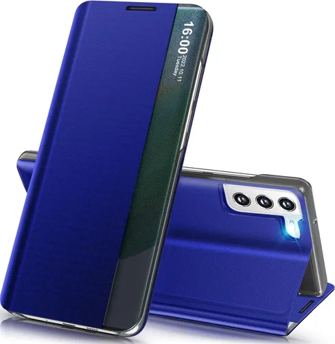 Vista 67 de Funda de teléfono para Samsung Galaxy A16 5G, Clear View Window Funda delgada de lujo para teléfono Galaxy A16 con soporte, funda protectora