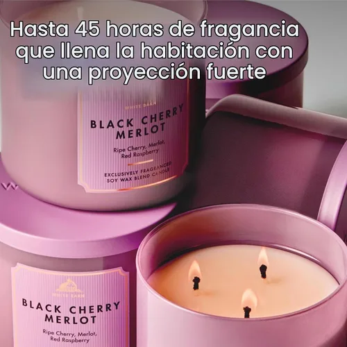 Vista 5 de Bath and Body Works Black Cherry Merlot - Vela perfumada