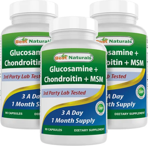 Vista 7 de Best Naturals, Suplementos MSM de glucosamina condroitina, 2600 mg por porción, 90 cápsulas (90 unidades (paquete de 1))
