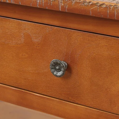 Vista 8 de Mesa consola de entrada de madera de granja de 48 pulgadas, moderna mesa de entrada con cajones y estantes de almacenamiento para entrada y sala