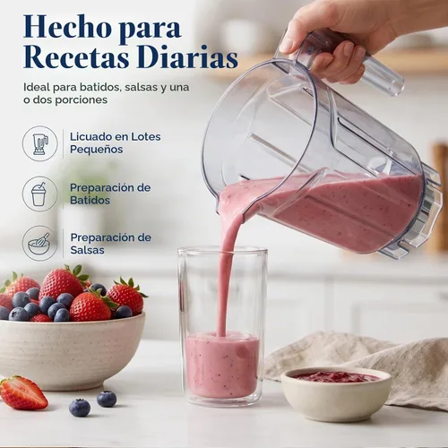 Vista 5 de Jarra de licuadora de bajo perfil de 32 onzas compatible con Vitamix 5200/7500/5000/6300/750/E310/VM0102/VM0103/VM0197 - Vaso de recipiente sin BPA