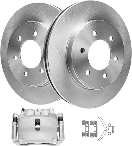 Vista 34 de Detroit Axle - Kit de freno delantero para Toyota RAV4 Prius V Lexus HS250h Scion xB Rotores de freno de disco de 10.83 pulgadas Pinza de freno