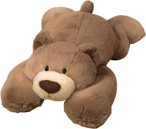 Vista 8 de ARELUX Animal de peluche suave de oso marrón: almohada de oso de peluche de 19.6 pulgadas para niños pequeños, lindos peluches de cuerpo abrazo