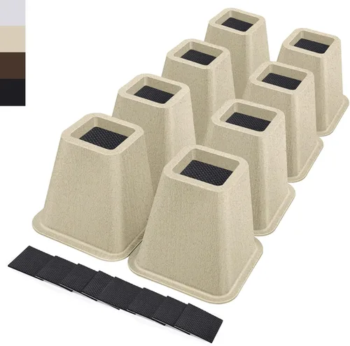 Vista 24 de ANNKUT Elevadores de cama resistentes de 6 pulgadas, elevadores de muebles para escritorio, silla, mesa o sofá, elevadores de sofá, soporta hasta