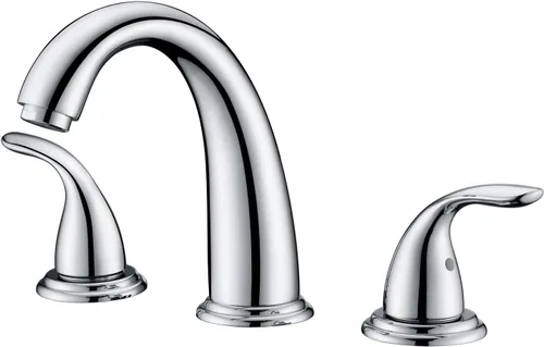 Vista 10 de SUMERAIN Grifo de bañera romana de baño de 2 asas, negro y dorado