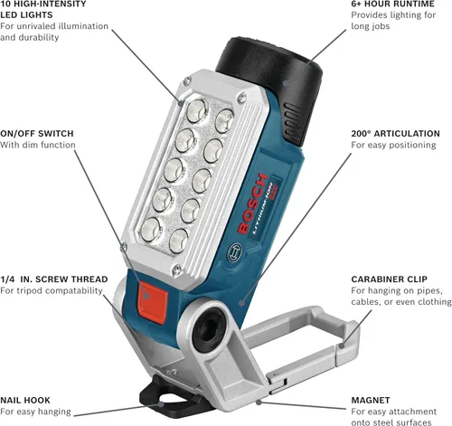 Vista 7 de Bosch FL12 Luz de trabajo LED de 12 V Max (herramienta desnuda)
