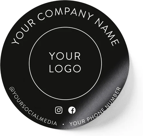Vista 22 de Calcomanías de vinilo personalizadas con tu imagen, texto, diseño y logotipo. Etiquetas comerciales personalizadas impermeables para embalaje