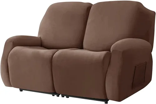Vista 36 de Funda de terciopelo para sofá reclinable con abertura, funda elástica para sofá reclinable, funda elástica para muebles antideslizantes con parte