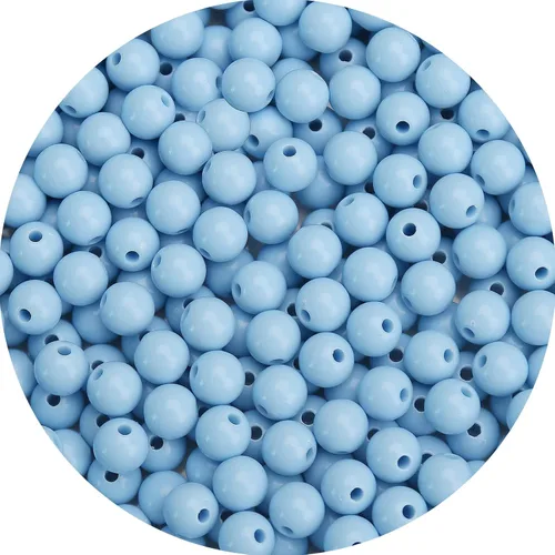 Vista 7 de BONNY BOXX 2000 piezas 4 mm cuentas redondas de acrílico de zafiro suave, bolas de plástico de chicle de burbujas, cuentas gruesas de bolas