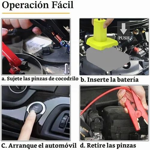 Vista 5 de Adaptador de cables de puente compatible con batería Ryobi de 18 V