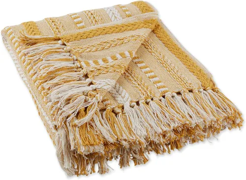 Vista 20 de DII Manta de tiro decorativa trenzada a rayas, 50x60 pulgadas, Alcachofa