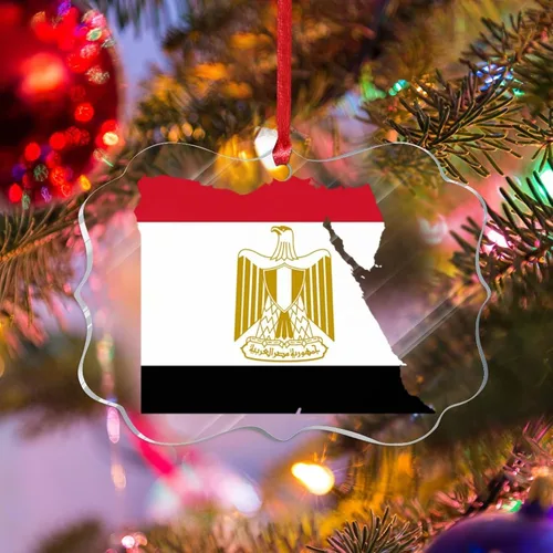 Vista 26 de Silueta de la bandera de Bután, adornos para árbol de Navidad, bandera nacional, recuerdo, decoraciones de Navidad, adornos acrílicos de Bután