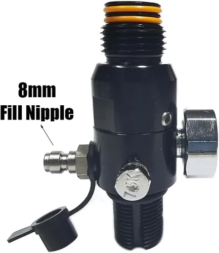 Vista 6 de Válvula reguladora HPA para Paintball Airsoft PCP Aire comprimido CO2 Nitrógeno Cilindro Tanque Botella 4500psi Entrada, Salida 800psi 1800psi