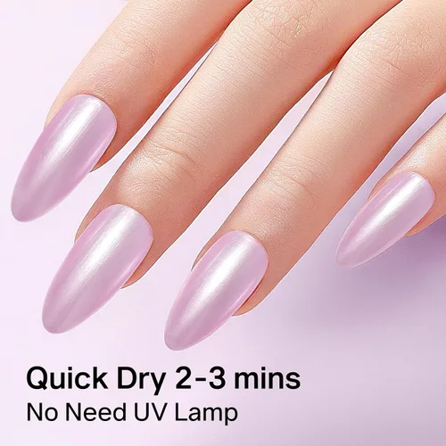 Vista 43 de MIZHSE Esmalte de uñas blanco perla de secado rápido, esmalte de uñas