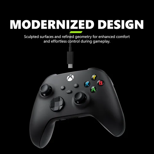 Vista 3 de Xbox Core Wireless Gaming Controller + USB-C® Cable – Carbon Black Series X S, One, Windows PC, Android, and iOS