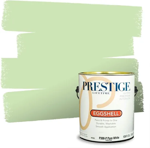 Vista 78 de PRESTIGE Pintura exterior e imprimación en uno, aloe, plano, 1 galón