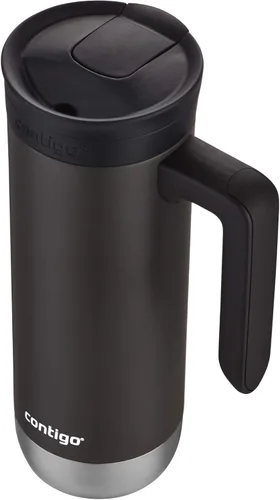 Vista 4 de Contigo Superior 2.0 - Taza de viaje de acero inoxidable con asa y tapa a prueba de fugas y taza de viaje de acero inoxidable con aislamiento al