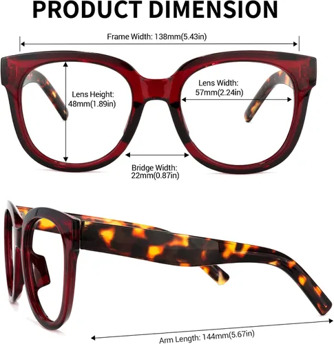 Vista 4 de Zeelool Harrell ZOP049594 - Lentes de bloqueo de luz azul unisex estilo retro