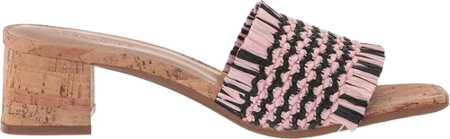 Vista 6 de Aerosoles Sandalias de tacón Rufina para mujer, Rosa Combo Rafia Vegana