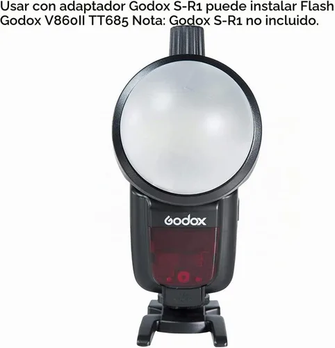 Vista 7 de Godox AK-R11 - Cúpula difusora de flash para flash de cabeza redonda V1