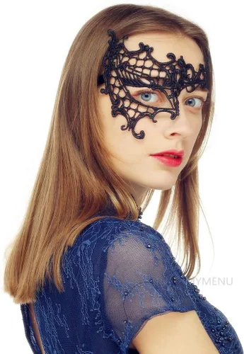 Vista 2 de Antifaz para mujer de encaje veneciano para fiesta, baile de graduación, disfraz, Mardi Gras