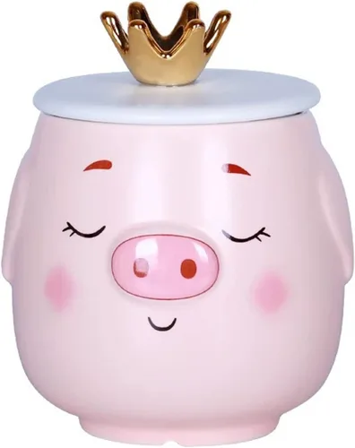 Vista 9 de Taza de globo de aire caliente con tapa, cuchara para niños, taza de leche de dibujos animados, taza 3D, taza de café de cerámica, taza de té