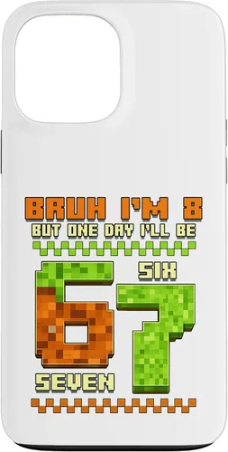 Vista 24 de Bruh I'm 8 But One-Day I'll Be 67 Retro 8th Birthday Kids Case for iPhone 17