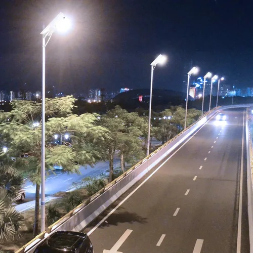 Vista 6 de Luces de calle solares 300W al aire libre del atardecer al amanecer