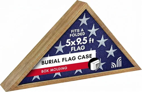 Vista 16 de Americanflat Pequeña vitrina plegada de bandera – Se adapta a banderas ceremoniales plegadas de 3 x 5 pies (no para bandera funeraria) – Colección