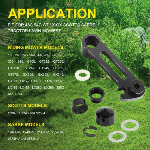 Vista 2 de Kit de reconstrucción de bujes y ternsionador de brazo tensor de cubierta para John Deere 48C 54C GT LX GX Scotts Sabre Tractor cortacésped