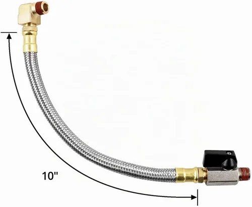 Vista 5 de QWORK Kit de Ensamblaje de Válvula de Drenaje de Tanque Extendido para Compresor de Aire, Incluye Manguera de Drenaje de Tanque de Compresor de Aire