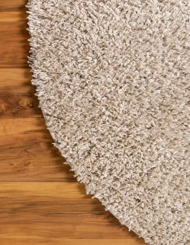 Vista 12 de Unique Loom Colección Davos Shag - Alfombra Lino
