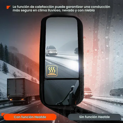 Vista 3 de SEPEY - Espejo superior para Freightliner Cascadia 2008-2017, repuesto con calor de descongelación