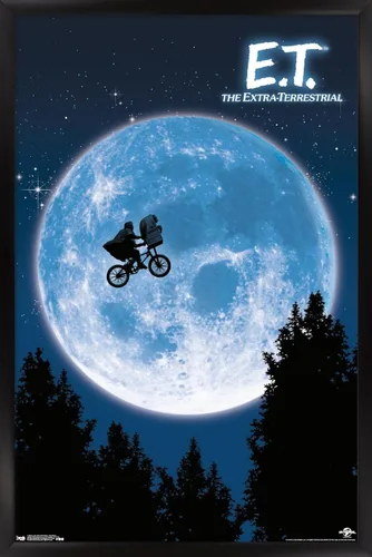 Vista 8 de Trends International E.T. The Extraterrestre - Póster de pared, 14.725 x 22.375 pulgadas, versión enmarcada de madera de granero Versión enmarcada