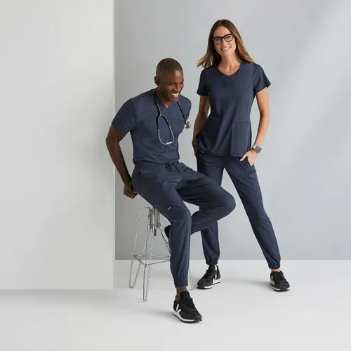 Vista 6 de BARCO Grey's Anatomy - Pantalones deportivos elásticos de elastano para mujer, cintura elástica, estilo yoga