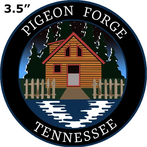 Vista 2 de Cabin by The Lake - Pigeon Forge - Tennessee 3.5" Car Truck Sticker Sticker Vacation Souvenir Travel Adventure Theme Novedad Applique