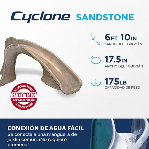 Vista 4 de S.R. Smith Cyclone tobogán para piscina de curva derecha, Curva derecha, Arena