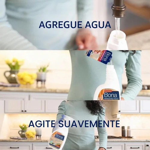 Vista 6 de Bona® Spray limpiador de pisos de madera dura, 32 onzas líquidas, madera de cedro, incluye botella llena + recambio de concentrado para limpieza