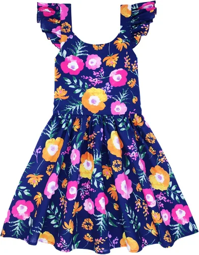 Vista 258 de Vestido de verano para niña, de algodón, con diseño floral
