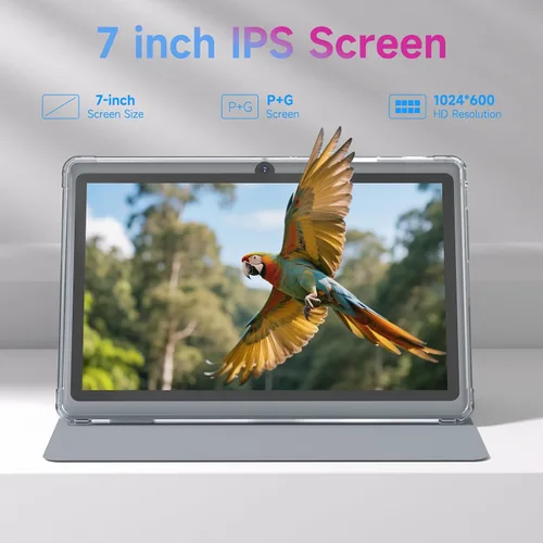 Vista 3 de HOTTABLET Tablet de 7 Pulgadas Android 14.0 con Estuche Protector, 8GB (4+4GB Expandible) RAM + 32GB ROM, Pantalla IPS, Cámara Dual, Bluetooth 5.0